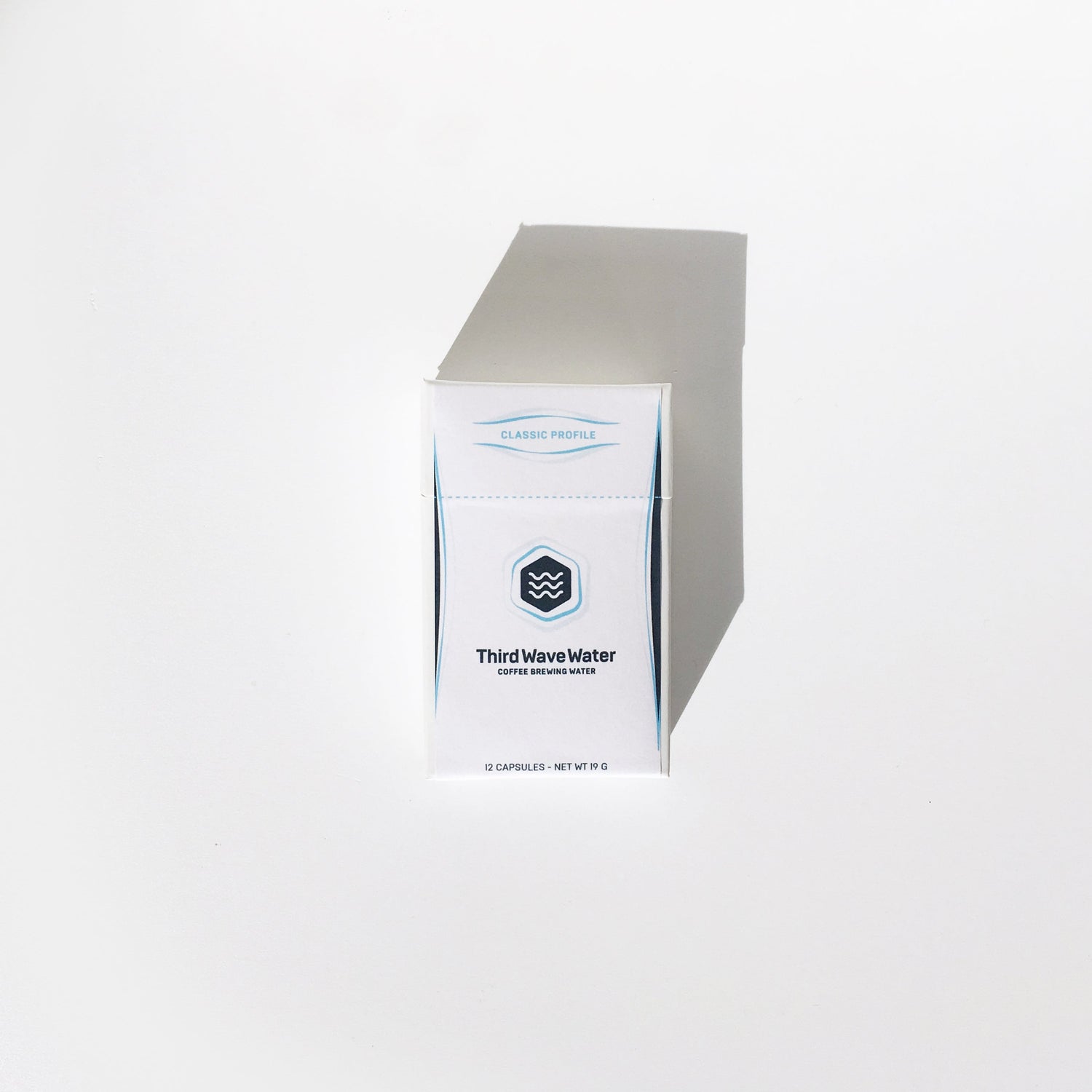 Third Wave Water packet against plain white background