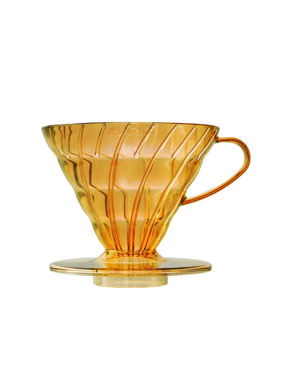 Photo of HARIO V60-02 Dripper (Plastic) ( Honey Yellow Standard (JP EN) ) [ HARIO ] [ Pourover Brewers ]
