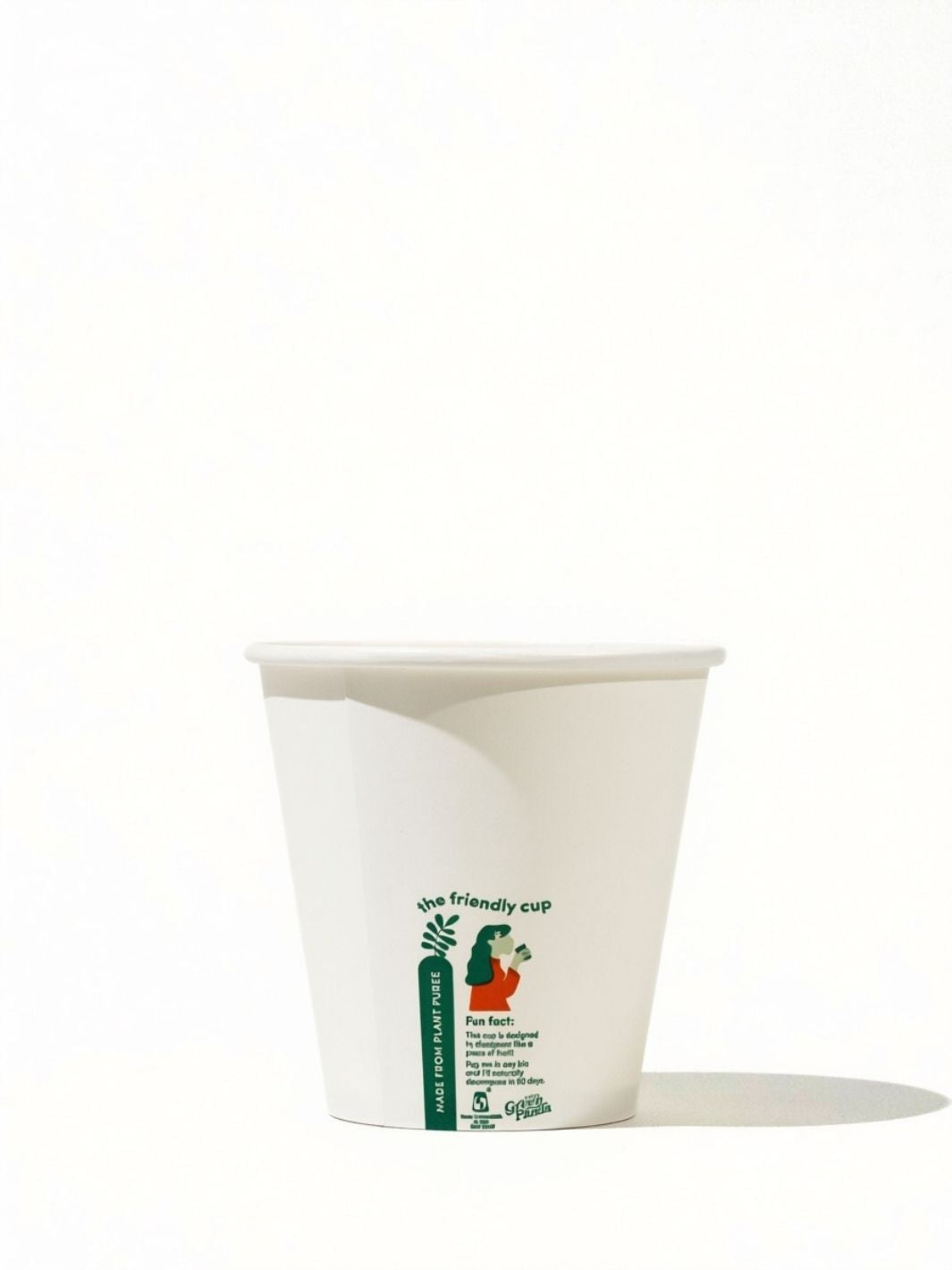 LITTLE GREEN PANDA Home Compostable Paper Cup (1000-Pack) (White)