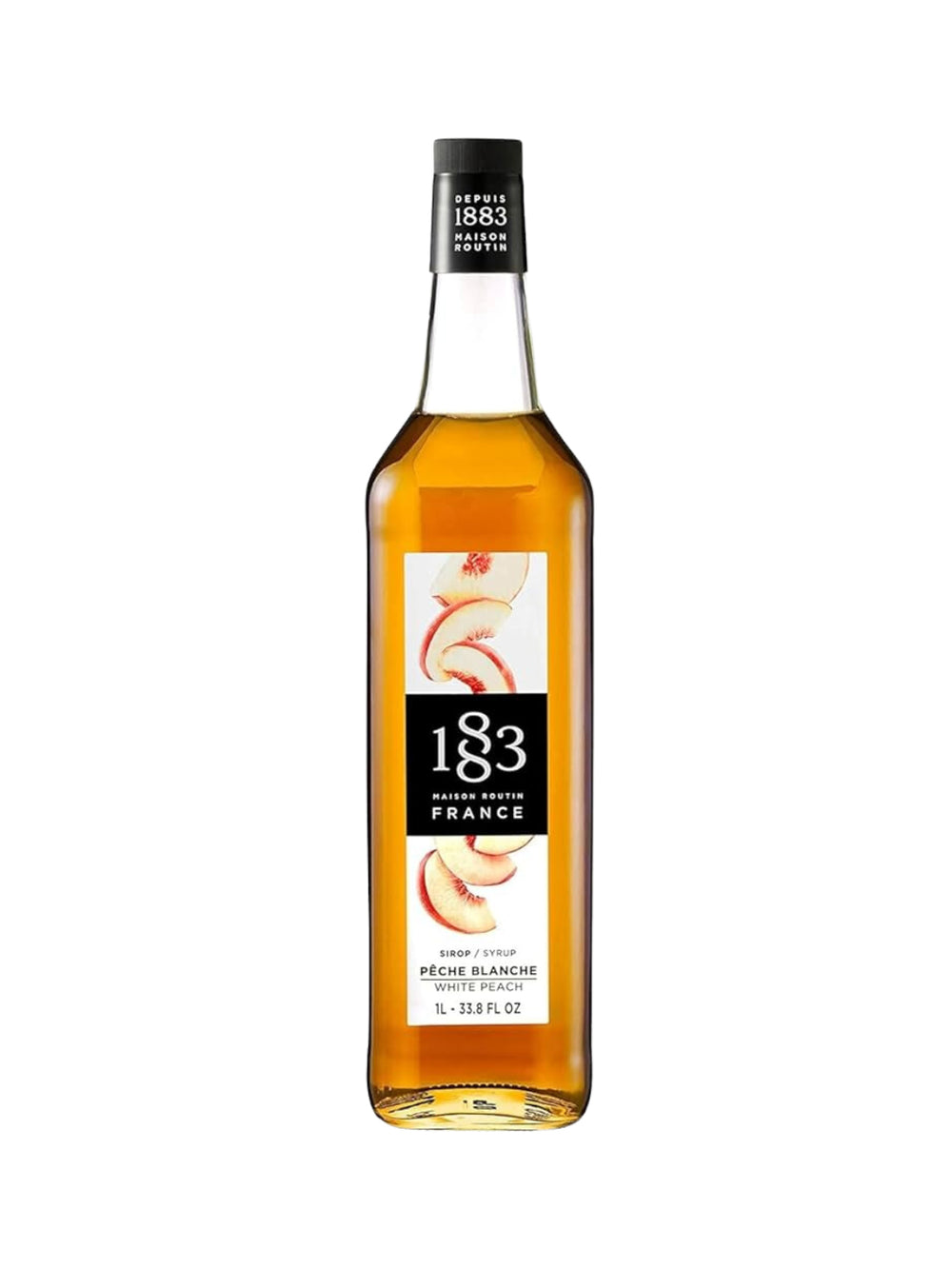 Photo of 1883 White Peach Syrup (1000ml/33.8oz) ( Single Bottle ) [ 1883 ] [ Syrup ]