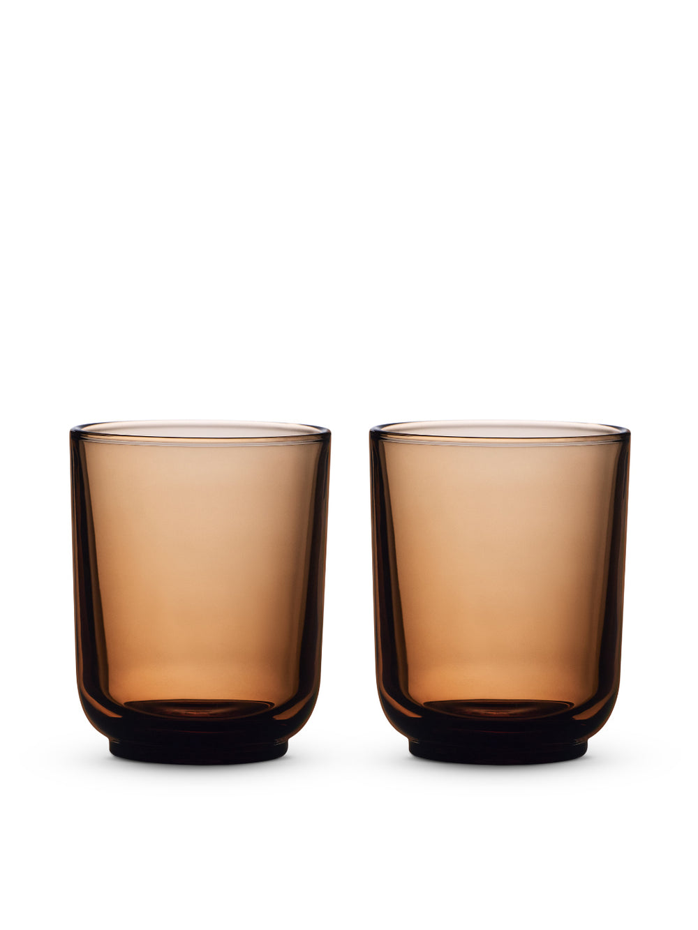 Photo of FELLOW Pirch Latte Glass (325ml/11oz) ( Amber 2-Pack ) [ Fellow ] [ Coffee Glasses ]