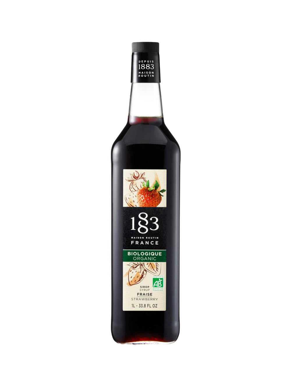 Photo of 1883 Organic Strawberry Syrup (1000ml/33.8oz) ( ) [ 1883 ] [ Syrup ]