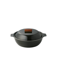 Photo of KINTO KAKOMI IH Enamel Pot (1000ml/34oz) ( Charcoal ) [ KINTO ] [ Kitchen ]