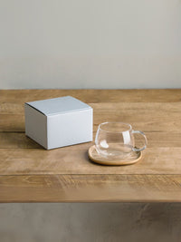 Photo of KINTO UNITEA Cup and Willow Coaster (125x125mm/5x5in) ( ) [ KINTO ] [ Tea Glasses ]