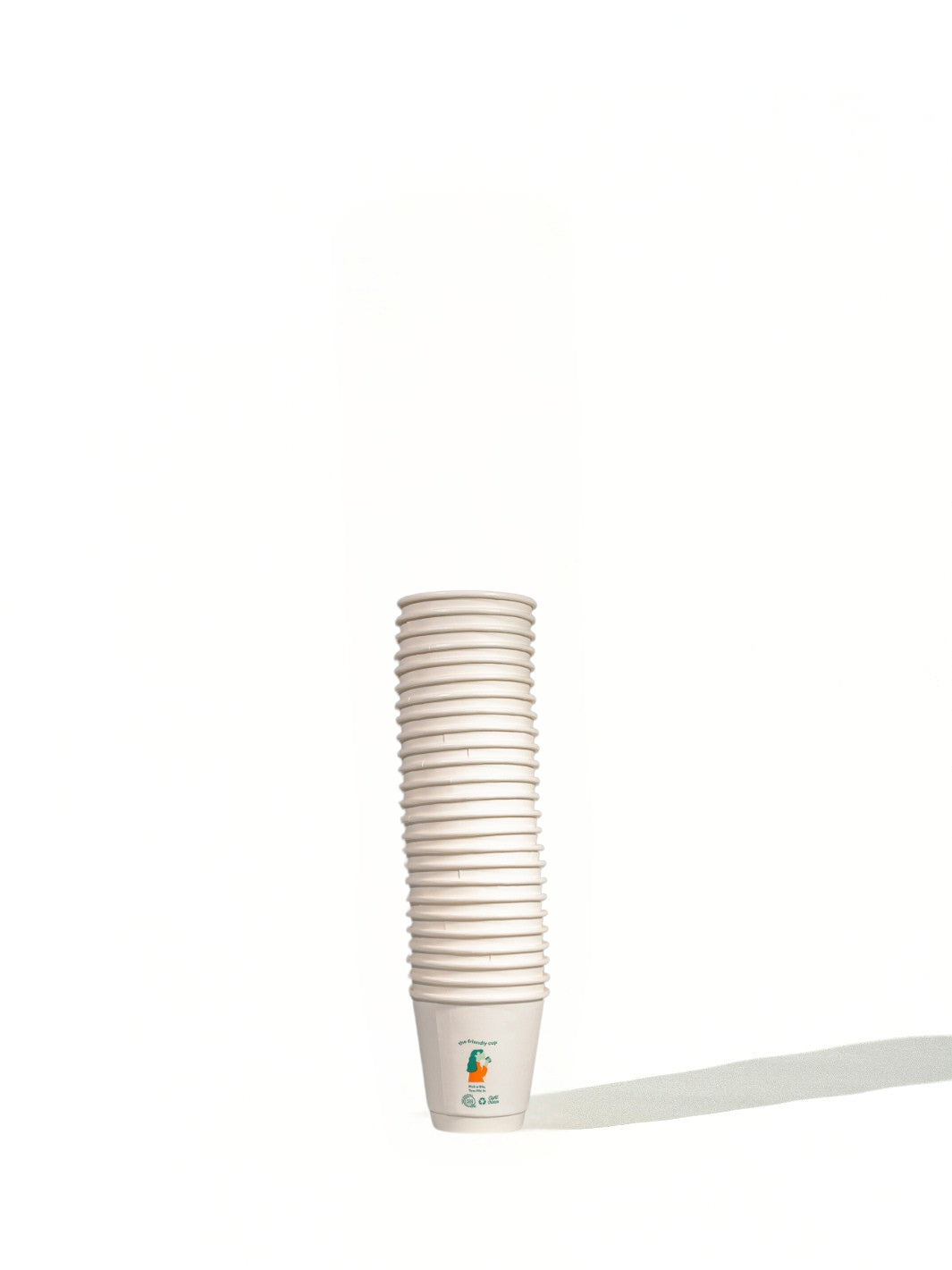 LITTLE GREEN PANDA Home Compostable Double Wall Paper Cup (500-Pack) (White)