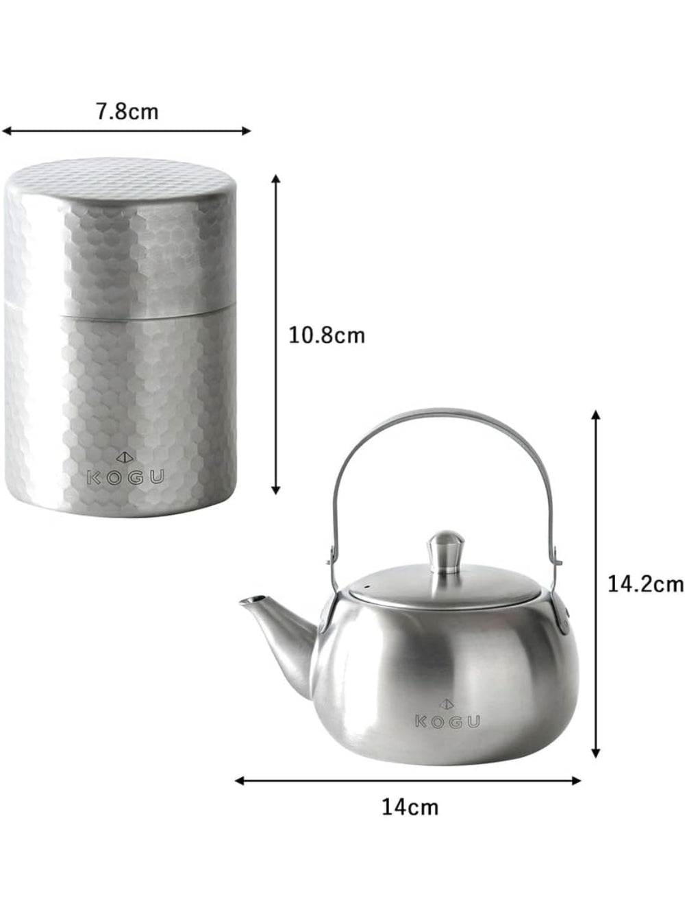Photo of KOGU 2-Piece Tea Set (Kyusu Teapot + Tea Canister) ( ) [ KOGU ] [ Tea Equipment ]