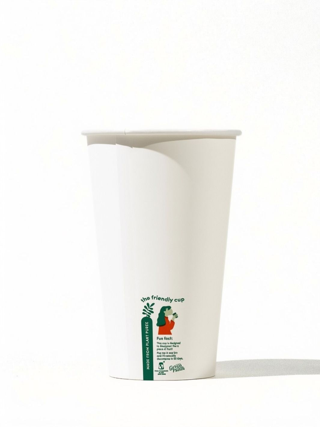 LITTLE GREEN PANDA Home Compostable Paper Cup (1000-Pack) (White)