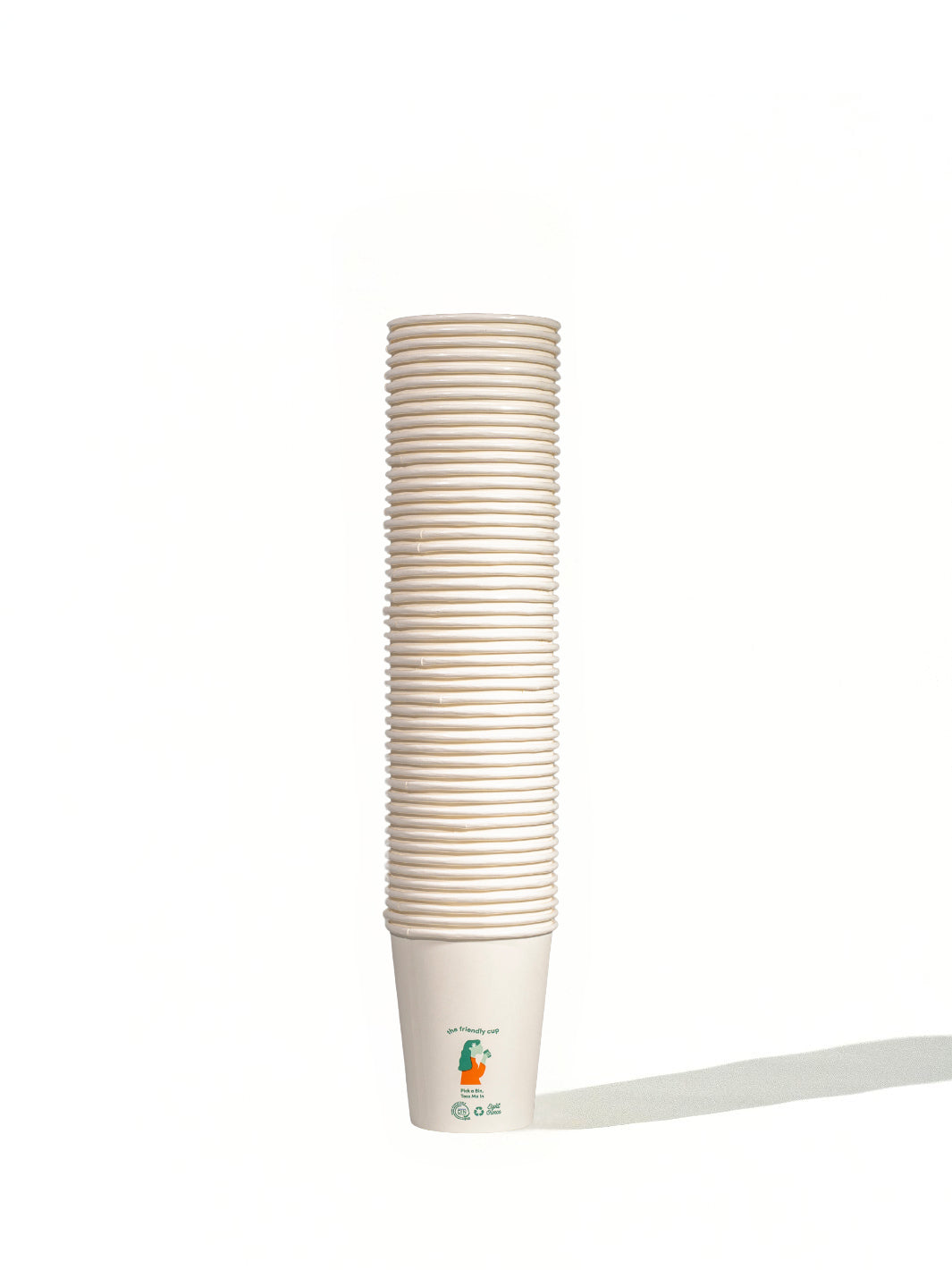 LITTLE GREEN PANDA Home Compostable Paper Cup (1000-Pack) (White)