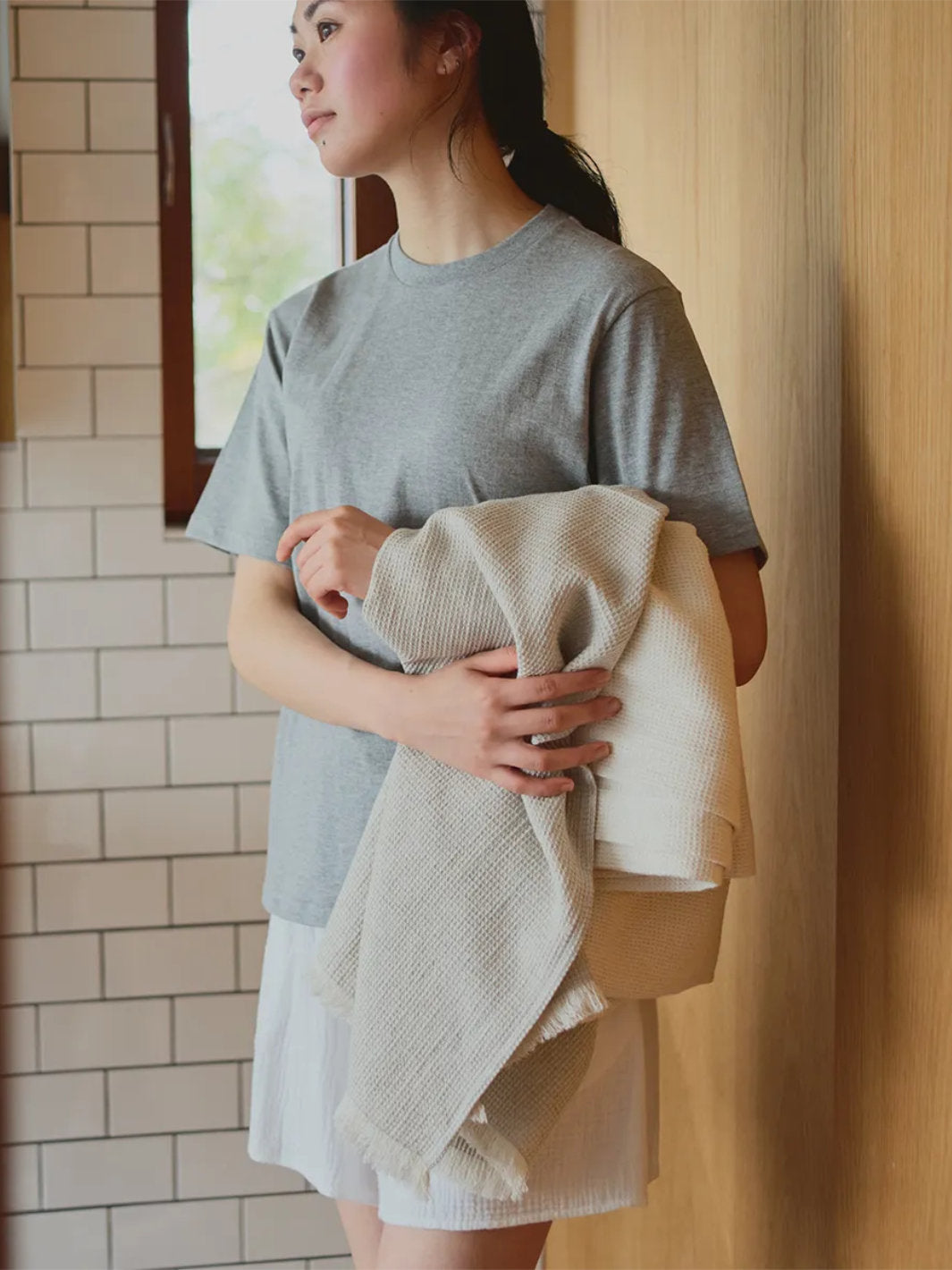 KINTO FUTO Waffle Towel WCL (1180x540mm/47.2x21.6in)