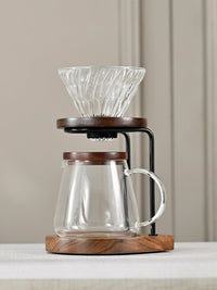 Photo of HARIO V60-02 Glass Dripper (Walnut) ( ) [ HARIO ] [ Pourover Brewers ]
