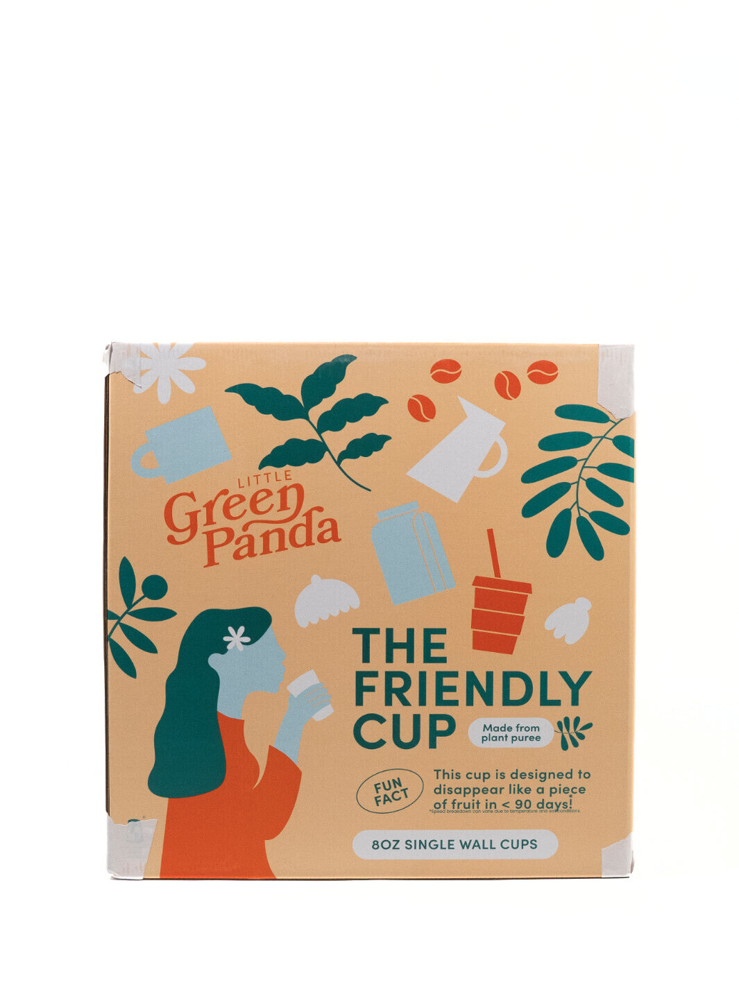 LITTLE GREEN PANDA Home Compostable Paper Cup (1000-Pack) (White)