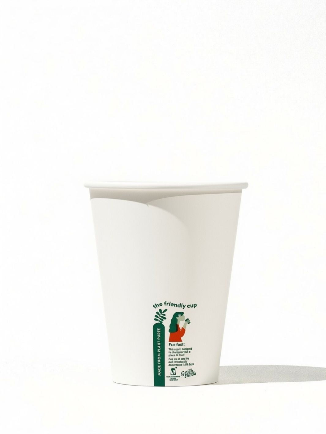 LITTLE GREEN PANDA Home Compostable Paper Cup (1000-Pack) (White)