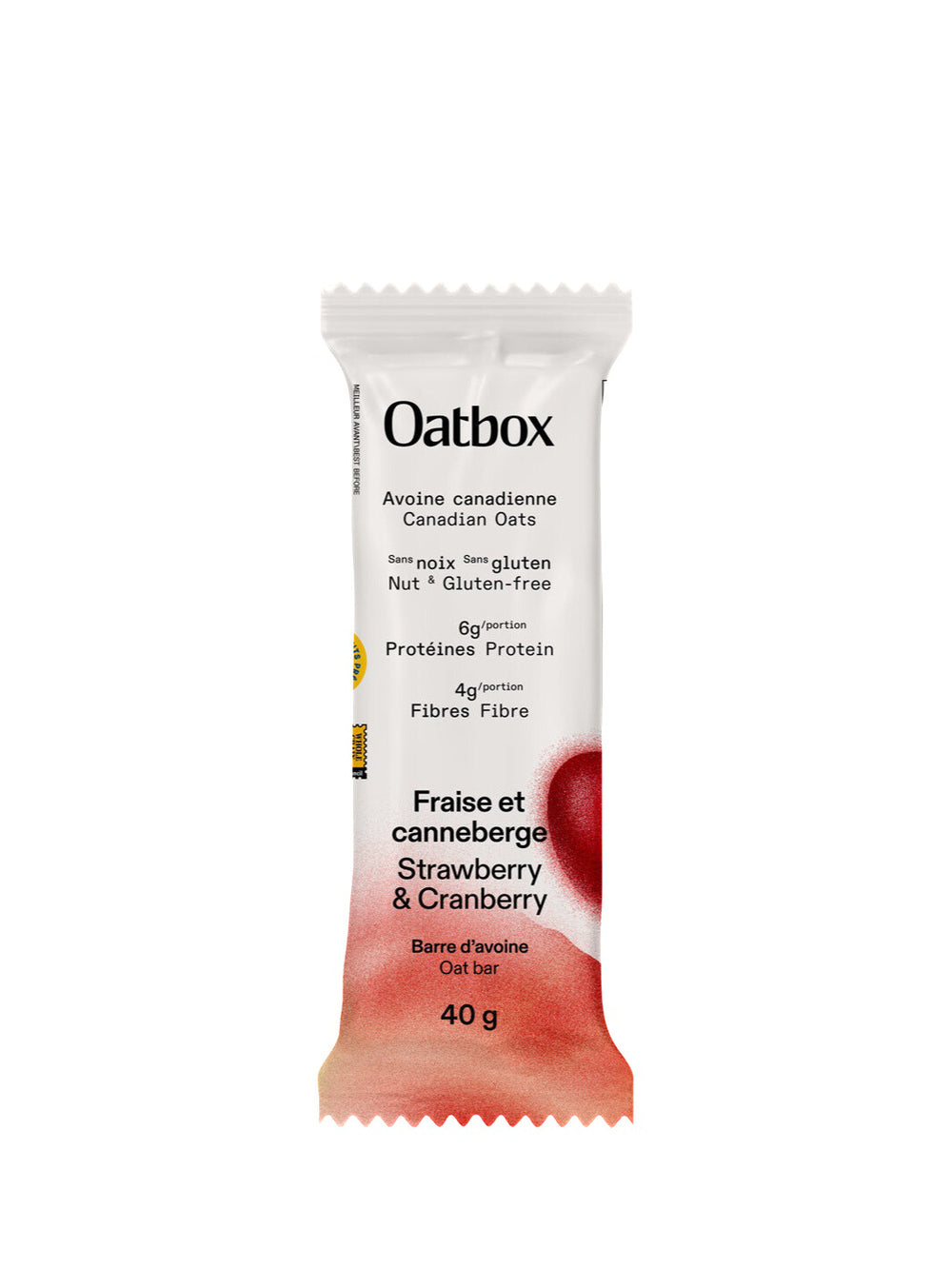 Photo of OATBOX Strawberry & Cranberry Soft Bar (40g/1.4oz) ( ) [ Oatbox ] [ Snacks ]