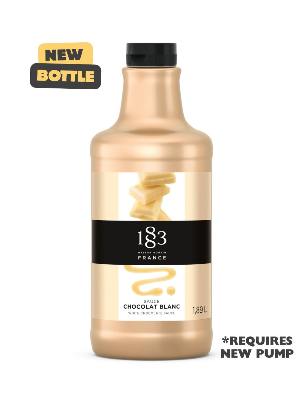Photo of 1883 White Chocolate Sauce (1890ml/63.9oz) ( Single Bottle ) [ 1883 ] [ Sauce ]