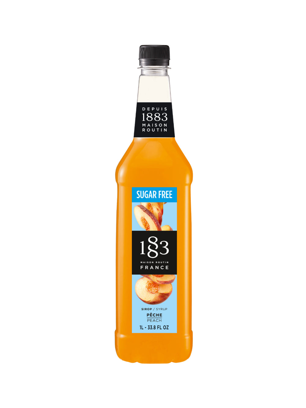 Photo of 1883 Sugar Free Peach Syrup (1000ml/33.8oz) ( Single Bottle ) [ 1883 ] [ Syrup ]