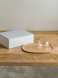 Photo of KINTO UNITEA Cup and Willow Tray (265x215mm/10.6x8.6in) ( ) [ KINTO ] [ Tea Glasses ]