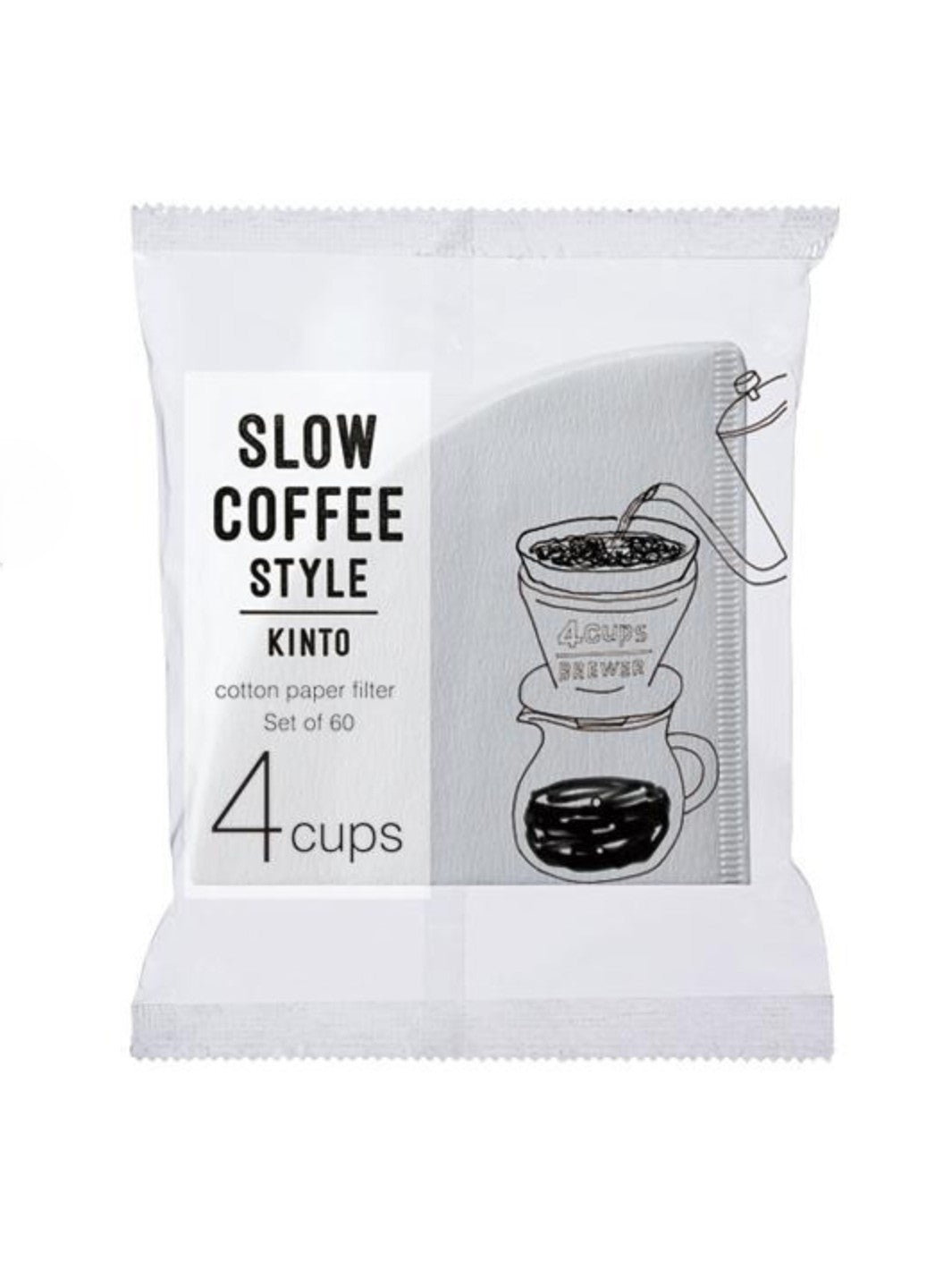 KINTO SLOW COFFEE STYLE Cotton Paper Filter (4-Cup) (60-Pack)