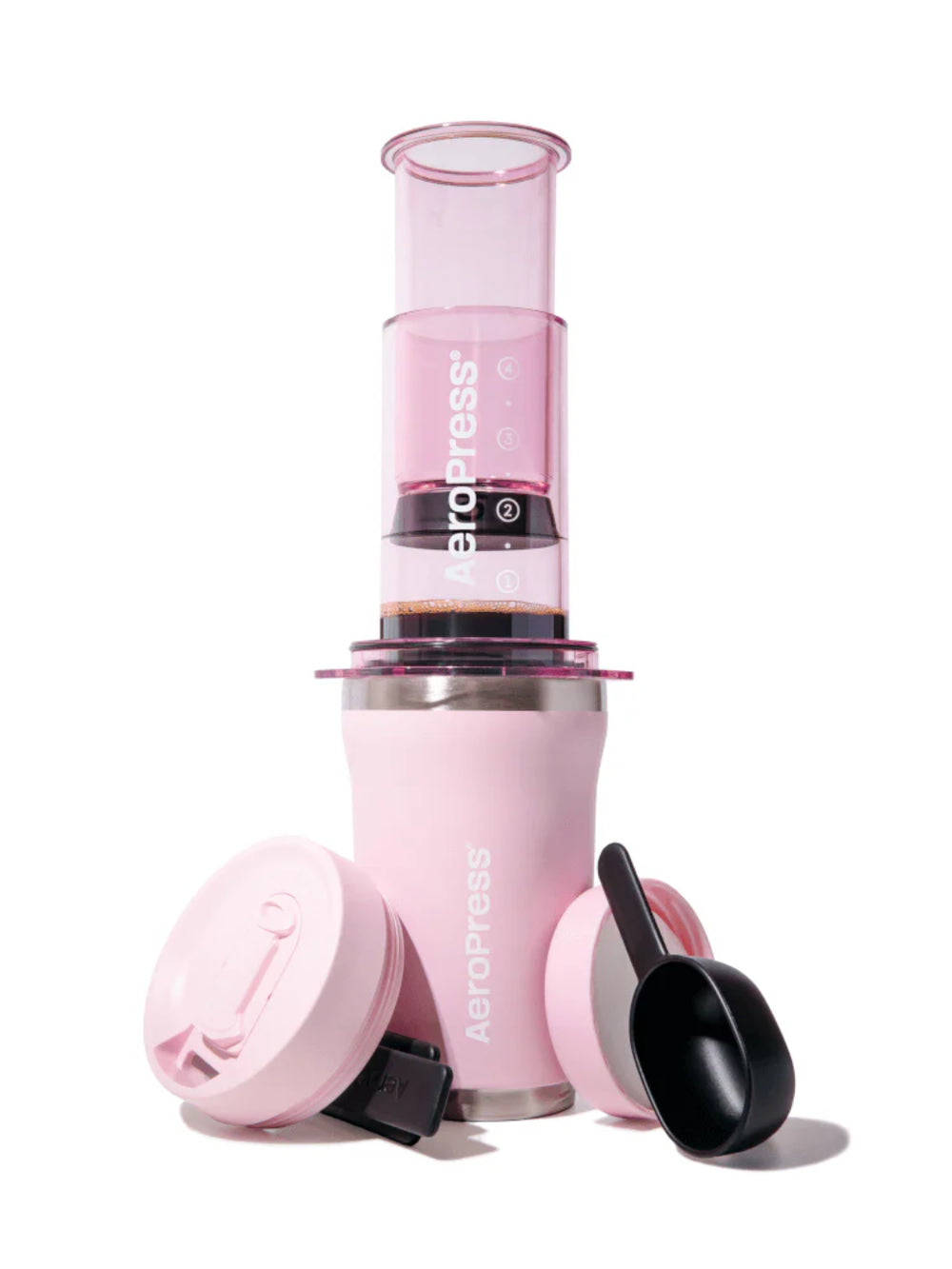Photo of AeroPress Go Plus Travel System ( Pink ) [ AeroPress ] [ Press Brewers ]