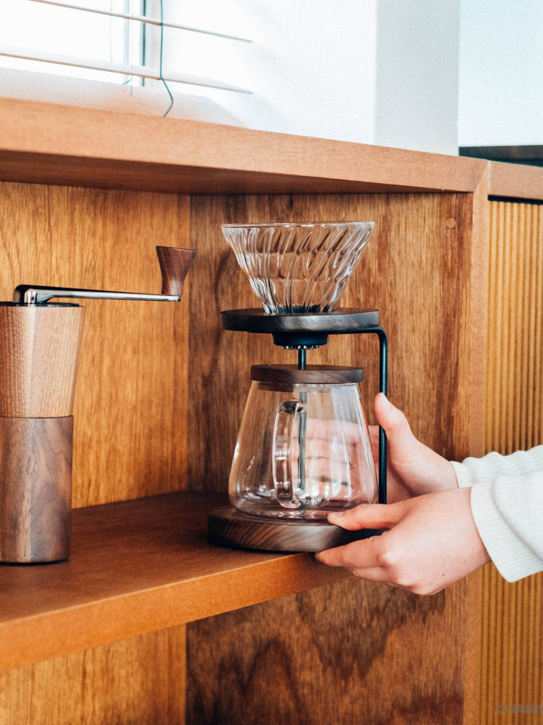 HARIO Coffee Server (600ml/20.29oz) (Walnut)