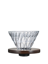 Photo of HARIO V60-02 Glass Dripper (Walnut) ( Default Title ) [ HARIO ] [ Pourover Brewers ]