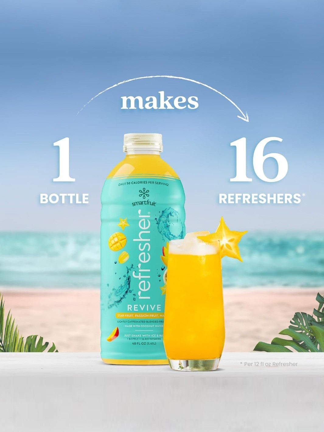 SmartFruit Revive Refresher (1419.53ml/48oz) (Star Fruit, Passion Fruit, Mango)