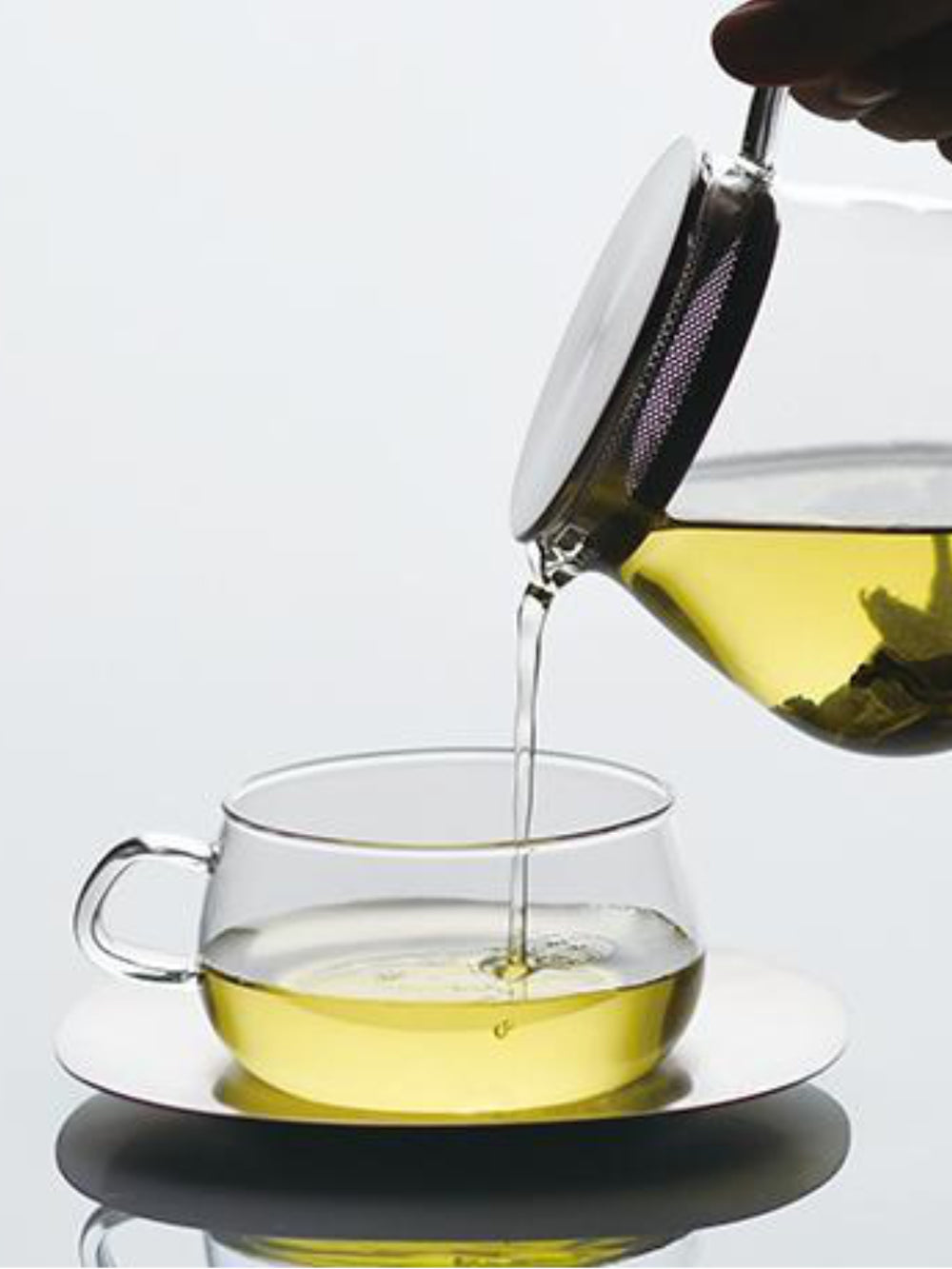 Photo of KINTO UNITEA Cup and Stainless Steel Saucer (350ml/12oz) ( ) [ KINTO ] [ Tea Glasses ]