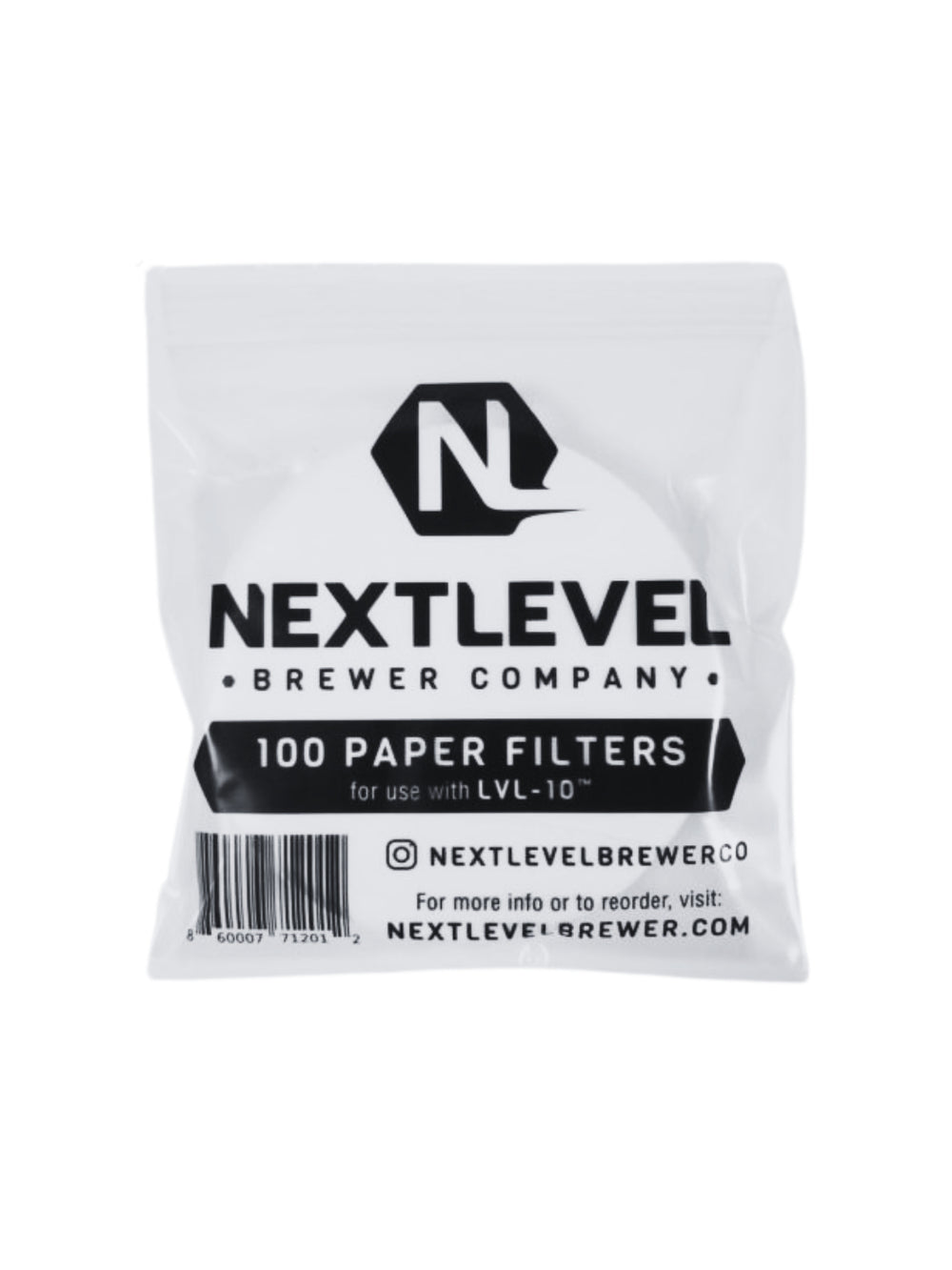 Photo of NextLevel LVL-10 Brewer Premium Paper Filters (100-Pack) ( Default Title ) [ NextLevel ] [ Paper Filters ]